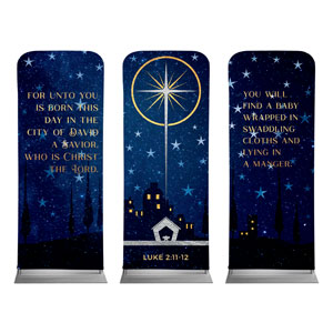Bethlehem Christmas Star Triptych 2'7" x 6'7" Sleeve Banners