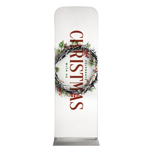 Christmas Crown Wreath 2' x 6' Sleeve Banner