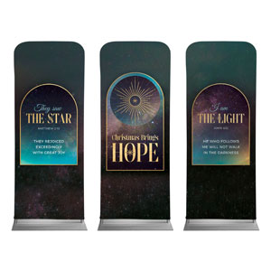 Christmas Star Triptych 2'7" x 6'7" Sleeve Banners