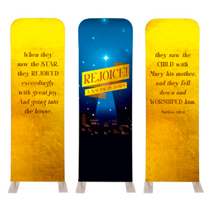 Rejoice Savior Triptych 2' x 6' Sleeve Banner