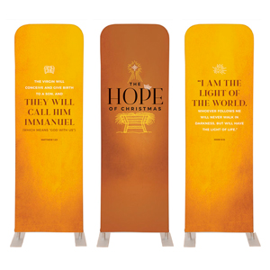 Hope of Christmas Manger Triptych 2' x 6' Sleeve Banner