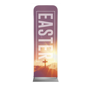 Easter Sunrise Cross 2' x 6' Sleeve Banner