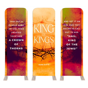 King of Kings Triptych 2' x 6' Sleeve Banner