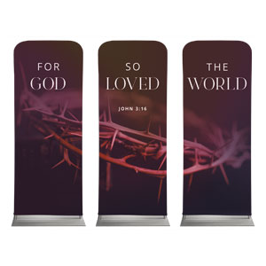 So Loved Crown Triptych 2'7" x 6'7" Sleeve Banners