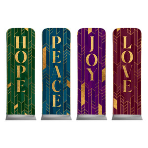 Advent Set Patterned Glass 2' x 6' Sleeve Banner