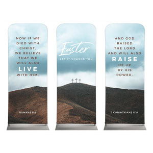 Easter Let It Change You Triptych 2'7" x 6'7" Sleeve Banners