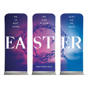 Gradient Crown of Thorns Triptych 2'7" x 6'7" Sleeve Banners