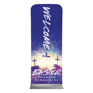 Easter Changes Everything Crosses 2'7" x 6'7" Sleeve Banners