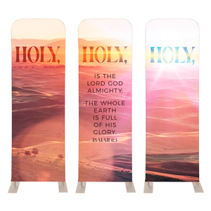 Desert Sunrise Isaiah 6:3 2' x 6' Sleeve Banner