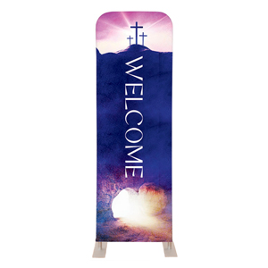 Easter Cross Tomb 2' x 6' Sleeve Banner