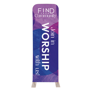 Find Your Community Worship 2' x 6' Sleeve Banner