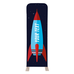 Galactic Explorers Rocket Your Text 2' x 6' Sleeve Banner