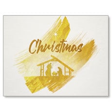 Christmas Gold Brush Stroke 