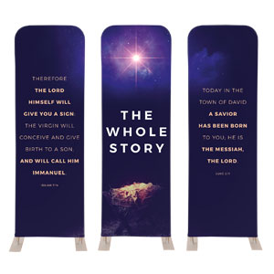 Whole Story Triptych 2' x 6' Sleeve Banner
