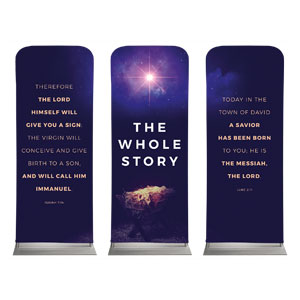 Whole Story Triptych 2'7" x 6'7" Sleeve Banners
