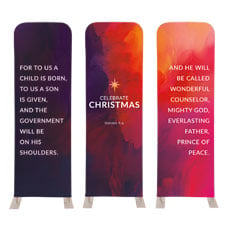 Vibrant Paint Christmas Triptych 