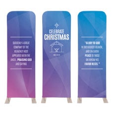 Bright Gradient Christmas Triptych 