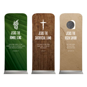 Easter Icons Paper Triptych 2'7" x 6'7" Sleeve Banners