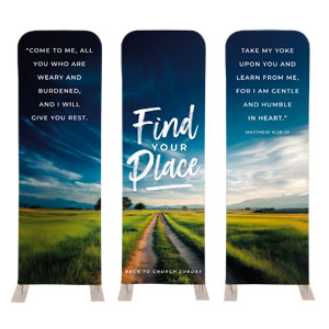BTCS Find Your Place Triptych 2' x 6' Sleeve Banner