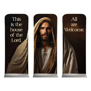House of the Lord Triptych 2'7" x 6'7" Sleeve Banners