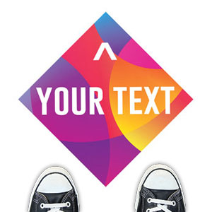 Curved Colors Your Text Floor Stickers