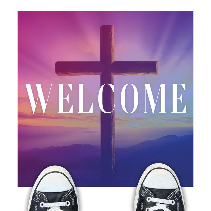 Floor Stickers, Easter, Easter Hope Sunrise Welcome, 17 x 17