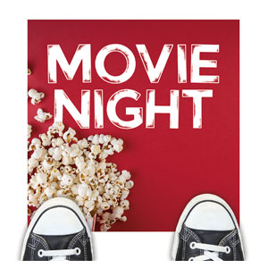 Movie Night Popcorn Floor Stickers