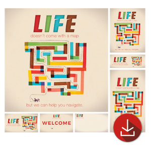 Life Map Church Graphic Bundles