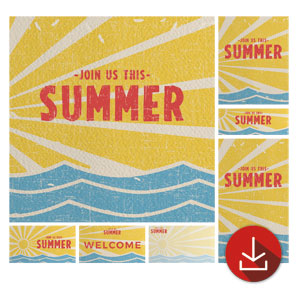 Summer Sun Waves Church Graphic Bundles