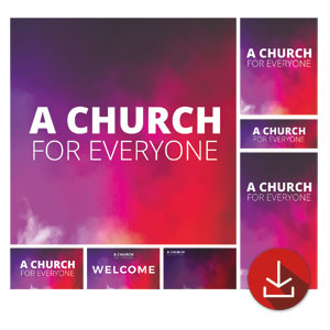Abstract Purples Everyone Church Graphic Bundles