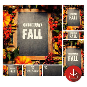 Fall Events Chalkboard Church Graphic Bundles