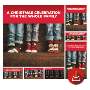 Family Christmas Socks Church Graphic Bundles