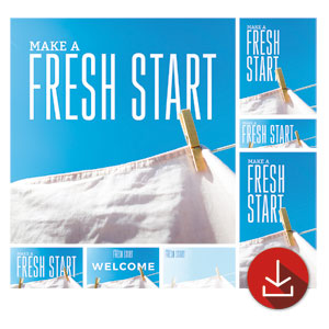 Fresh Start Clothes Line Church Graphic Bundles