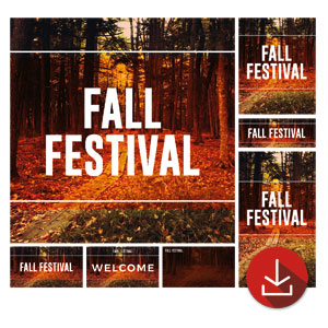 Fall Wood Path Church Graphic Bundles