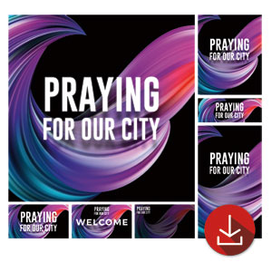Twisted Paint Praying For Our City Church Graphic Bundles
