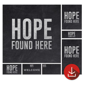 Slate Hope Found Here Church Graphic Bundles