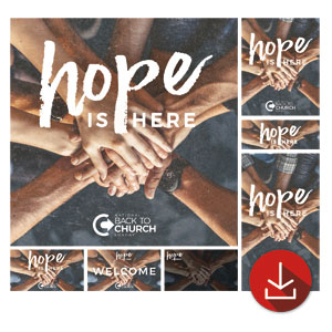 BTCS Hope Is Here Hands Church Graphic Bundles
