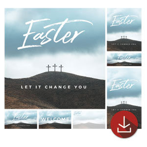 Easter Let It Change You Church Graphic Bundles