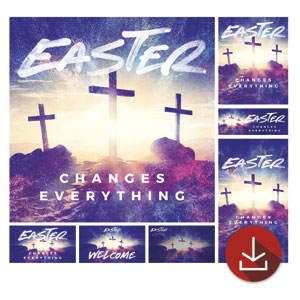 Easter Changes Everything Crosses Church Graphic Bundles