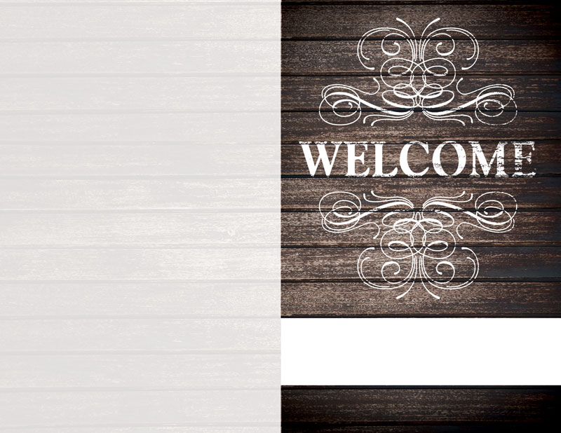 Bulletins, Welcome, Rustic Charm Welcome 8.5 x 11, 8.5 x 11