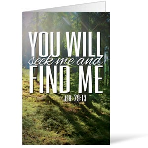 Scenery Scripture Jer 29:13 Bulletins 8.5 x 11