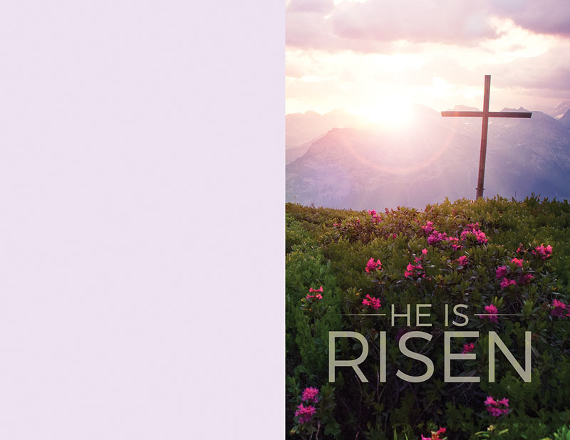 Bulletins, Easter, He Is Risen Mountain, 8.5 x 11