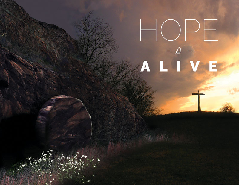 Bulletins, Easter, Hope Alive Cross, 8.5 x 11