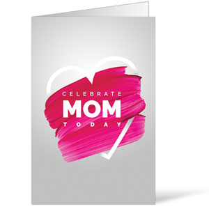 Mom Pink Paint Strokes Bulletins 8.5 x 11