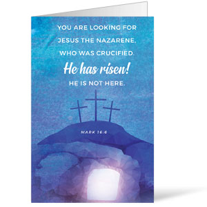 Blue Purple Easter Tomb Bulletins 8.5 x 11