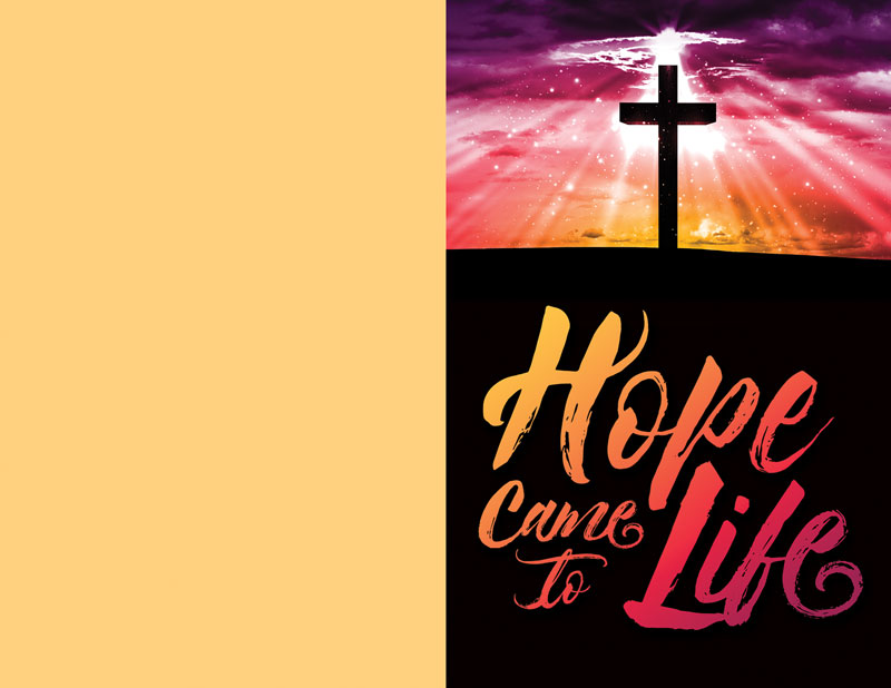 Bulletins, Easter, Hope Life Cross, 8.5 x 11