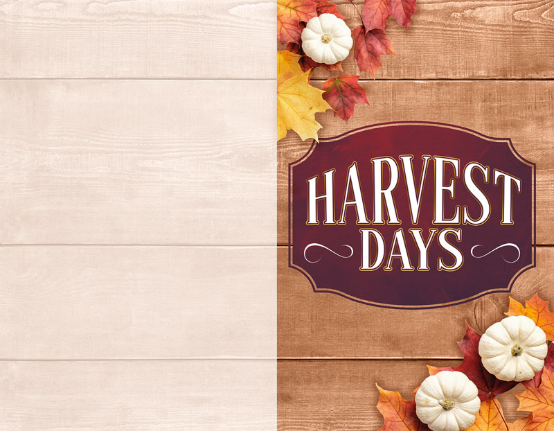 Bulletins, Fall - General, Harvest Days, 8.5 x 11