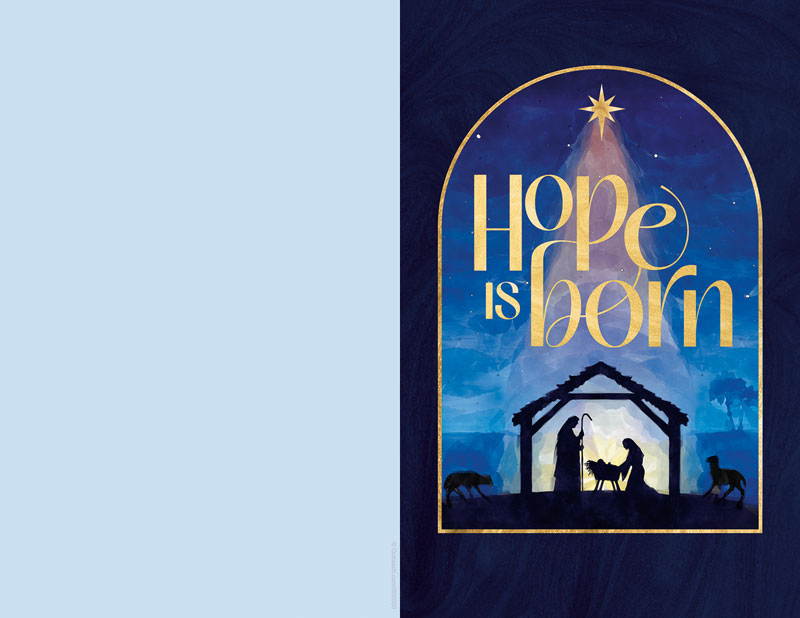 Bulletins, Christmas, Hope Is Born Nativity, 8.5 x 11