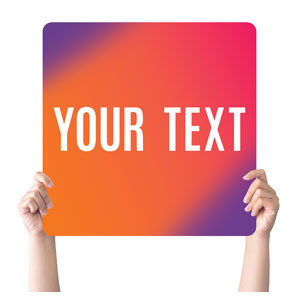 Easter Together Hues Your Text Square Handheld Signs