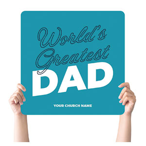 CMU Father's Day World's Greatest Square Handheld Signs